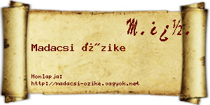 Madacsi Őzike névjegykártya